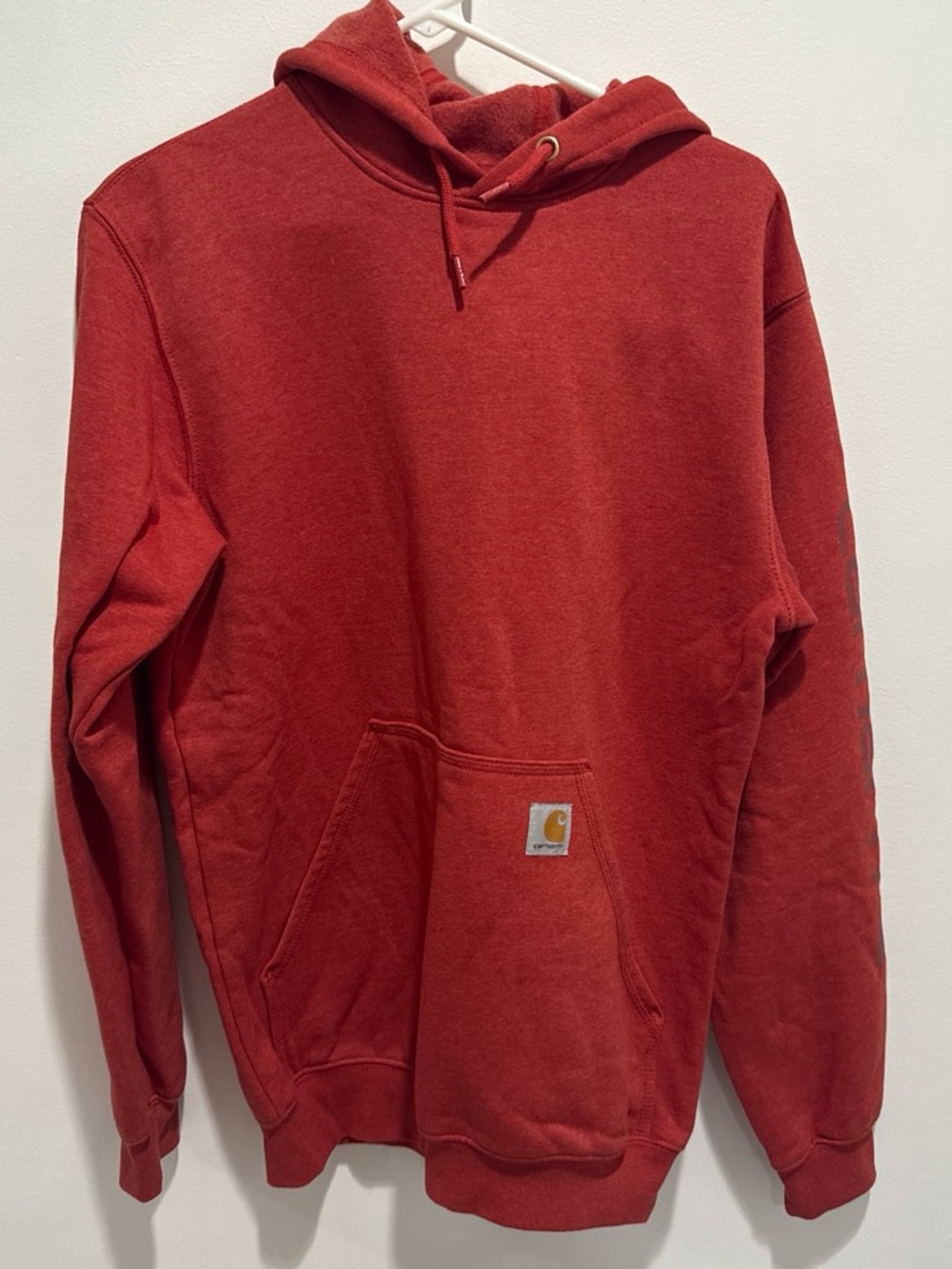 Carhartt Men's Brick Red Pullover Hooded Sweatshirt
